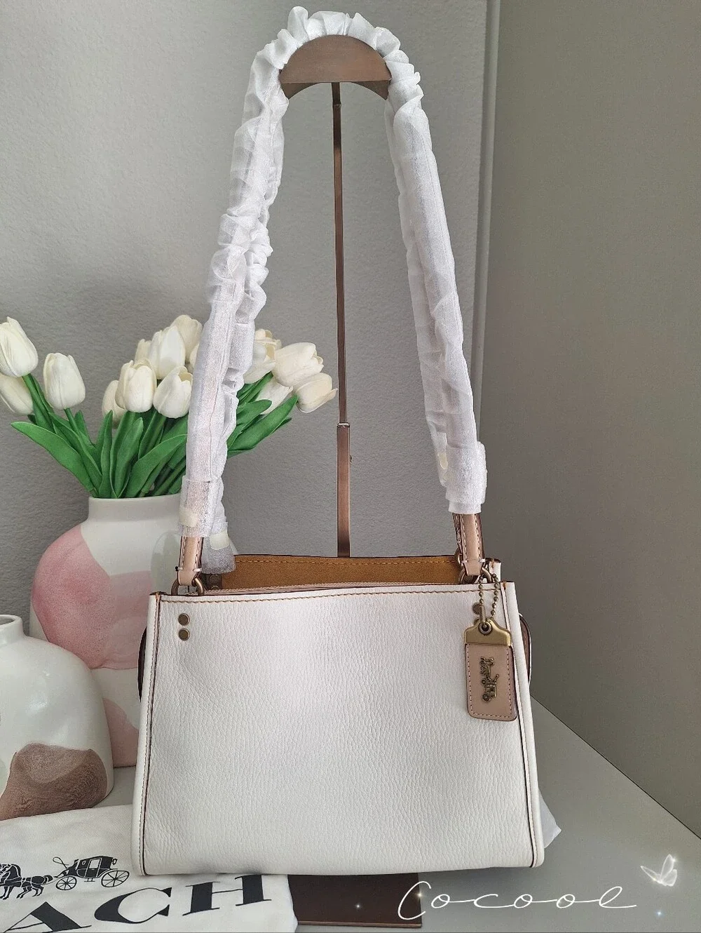 NWT COACH 1941 ROGUE SHOULDER BAG 28484 CHALK RARE
